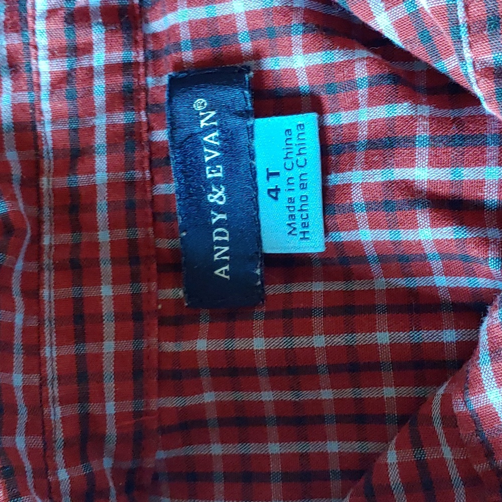 2 pieces Andy & Evan size 4T dress button down long sleeve shirt and vest - Picture 5 of 6